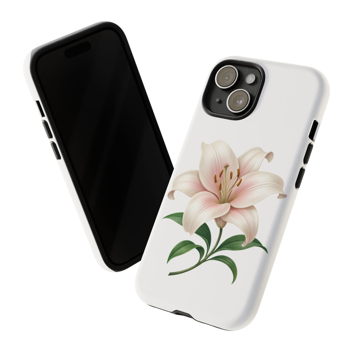 Floral Lily Phone Case — Pink Lily Tough Protective Cover
