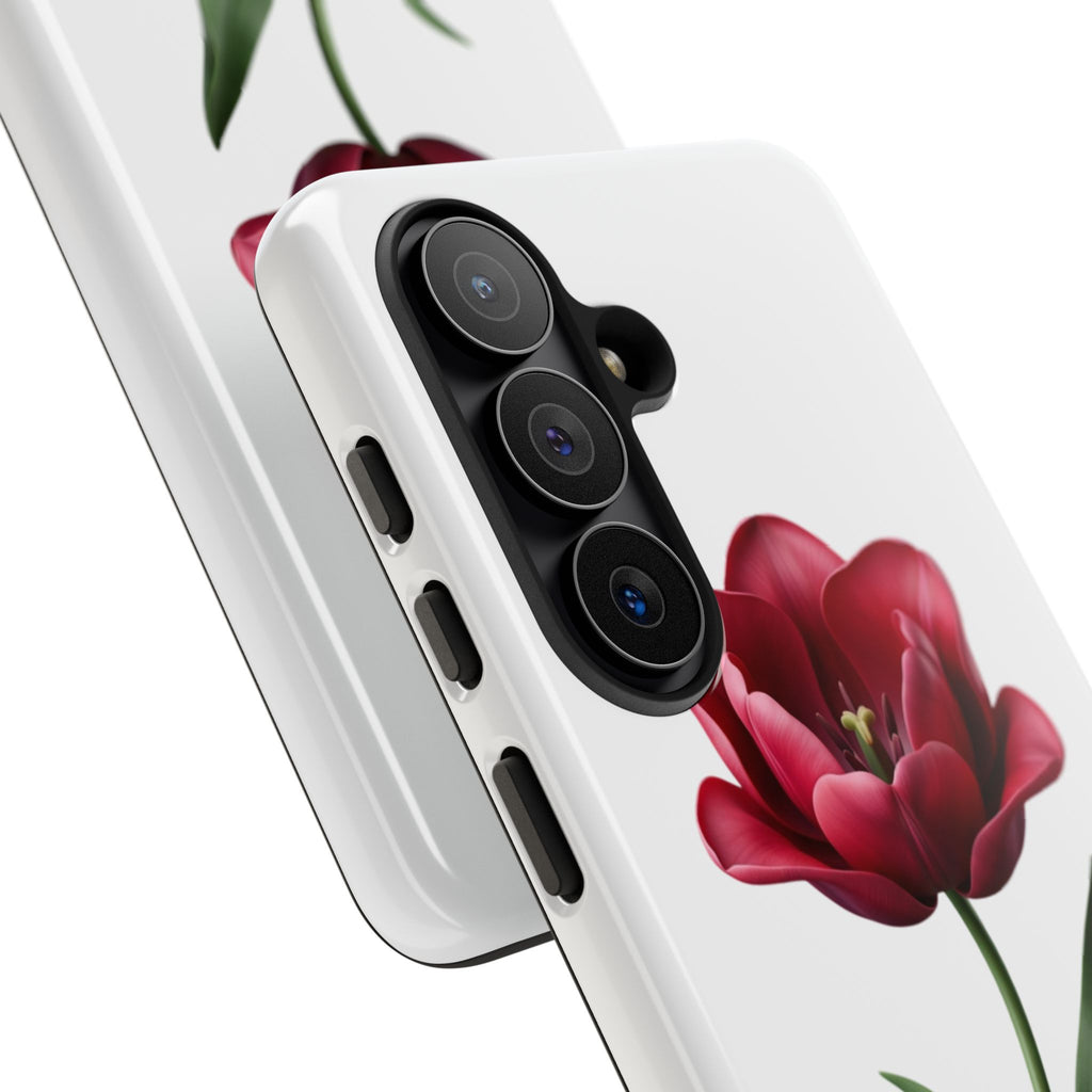 Tulip Floral Tough Phone Case – Protective Blossom iPhone Cover