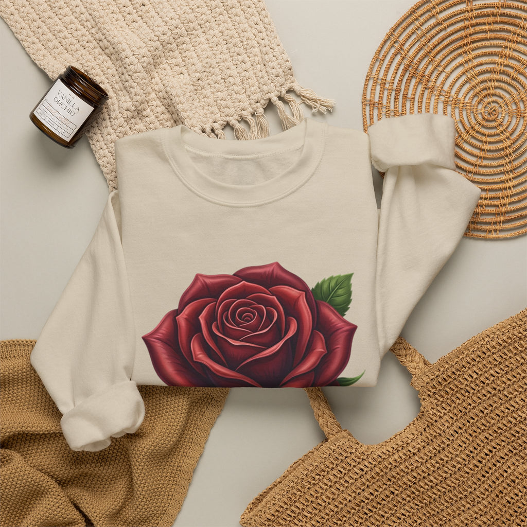 Rose Graphic Crewneck Sweatshirt