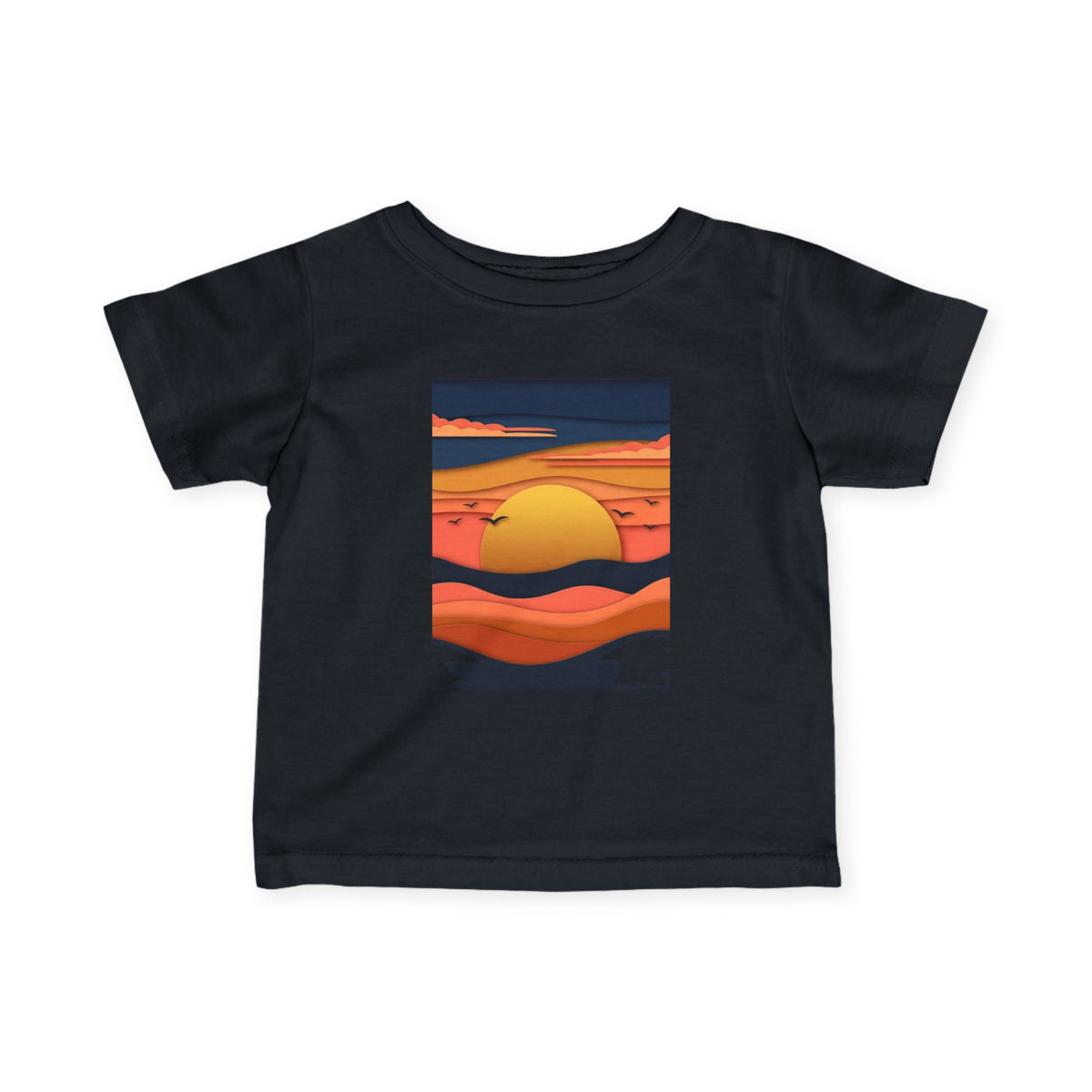 Infant Tee — Retro Sunset Graphic Baby Shirt