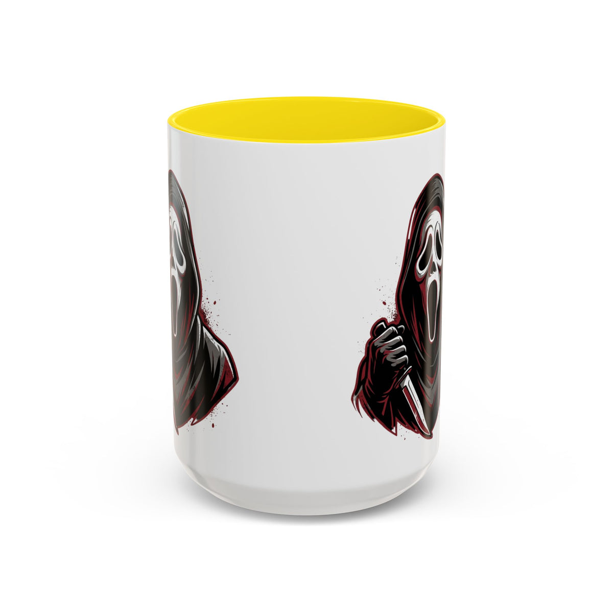 Scream Mask Accent Coffee Mug — Horror Killer Design (11/15oz)