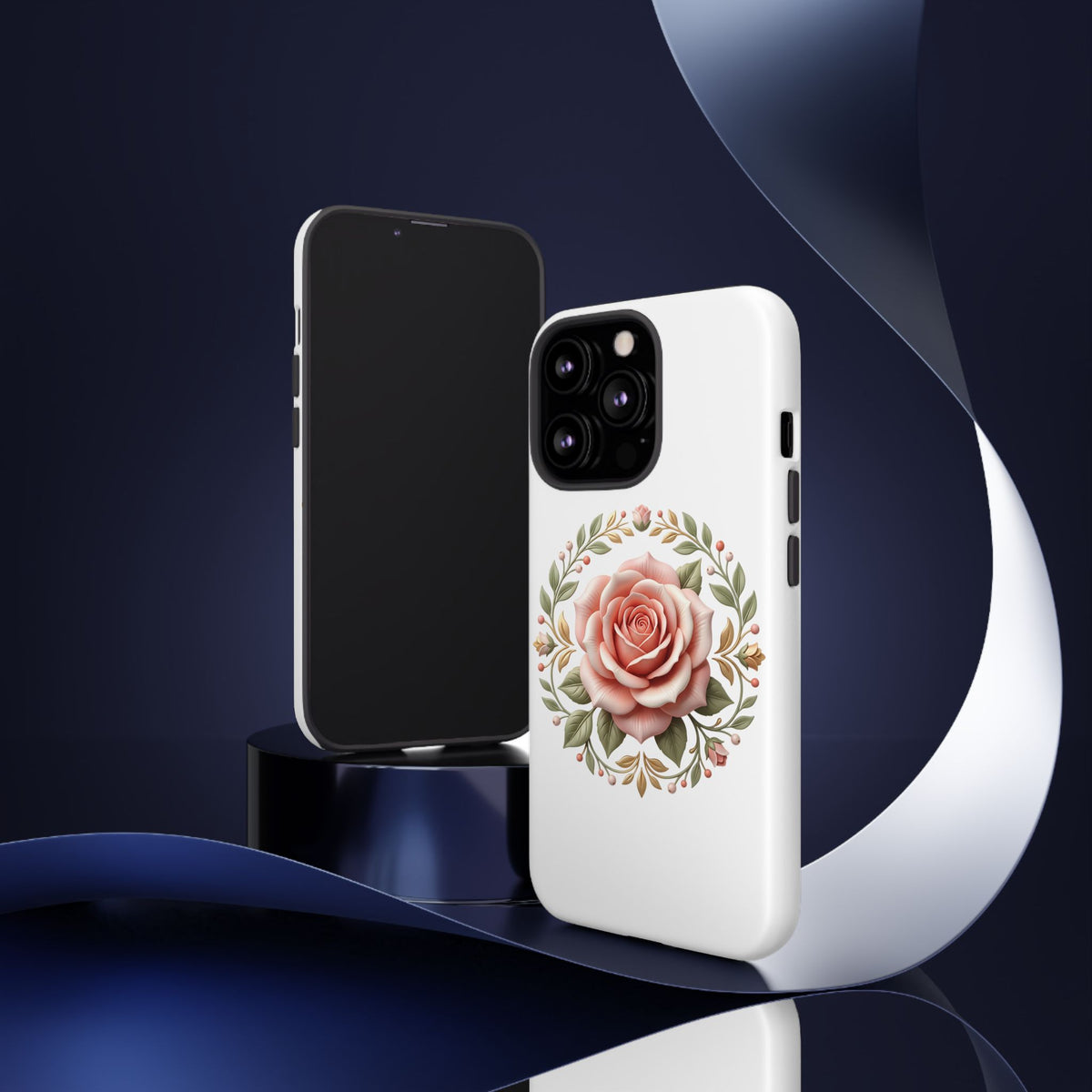 Floral Rose Wreath Tough Phone Case