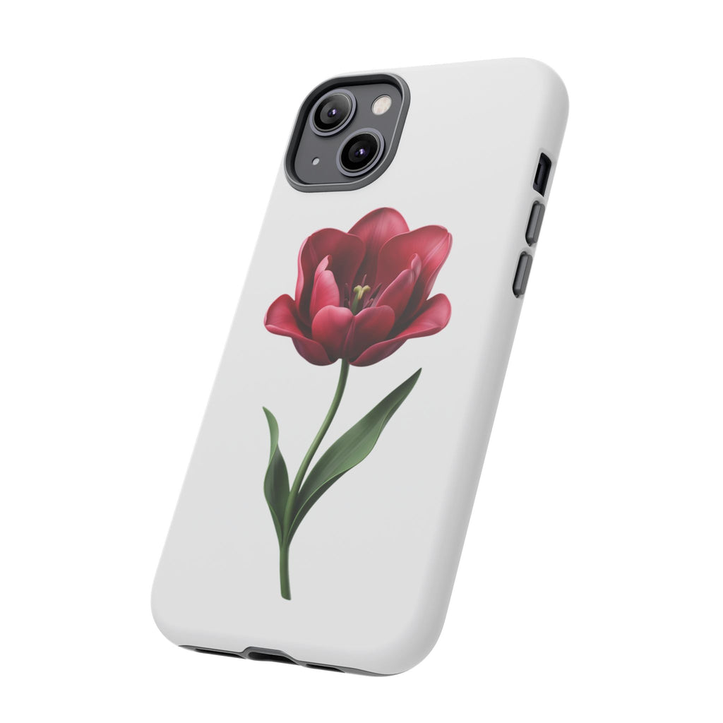 Tulip Floral Tough Phone Case – Protective Blossom iPhone Cover