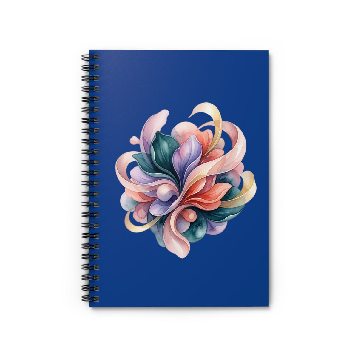 Floral Swirl Spiral Notebook — Ruled Journal for Notes & Sketches