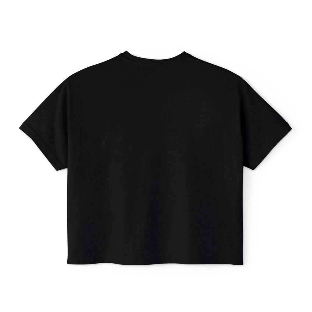 Glitter Gem Heart Boxy Tee — Women's Sparkle Heart Graphic Shirt
