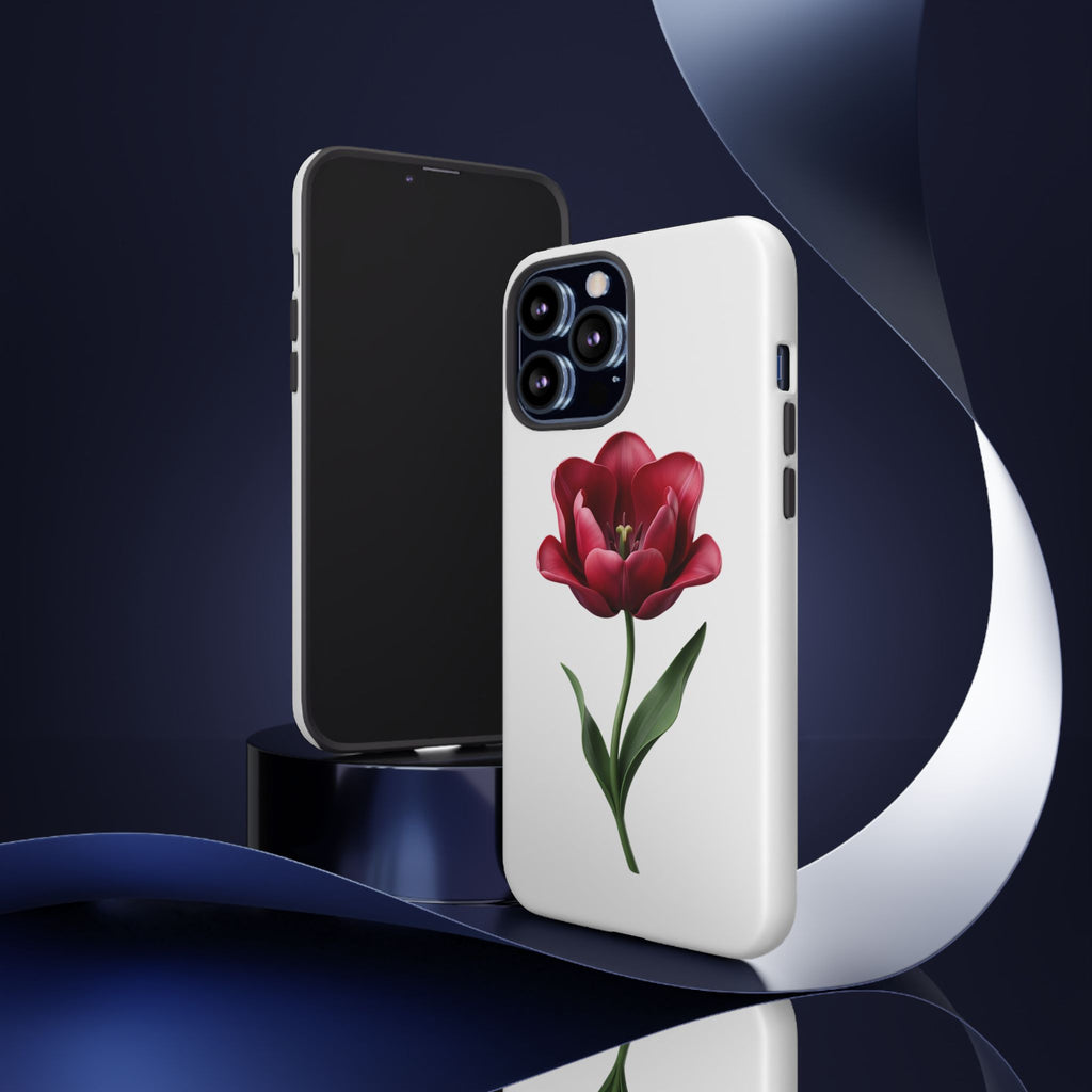 Tulip Floral Tough Phone Case – Protective Blossom iPhone Cover