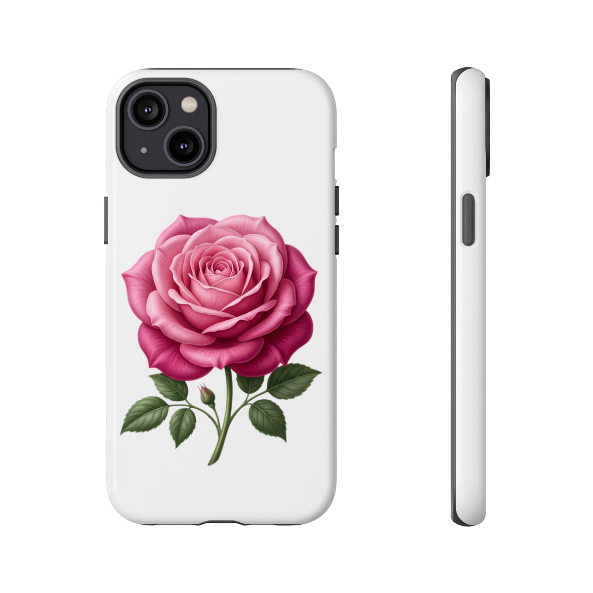 Pink Rose Tough Phone Case — Floral Protective iPhone Cover
