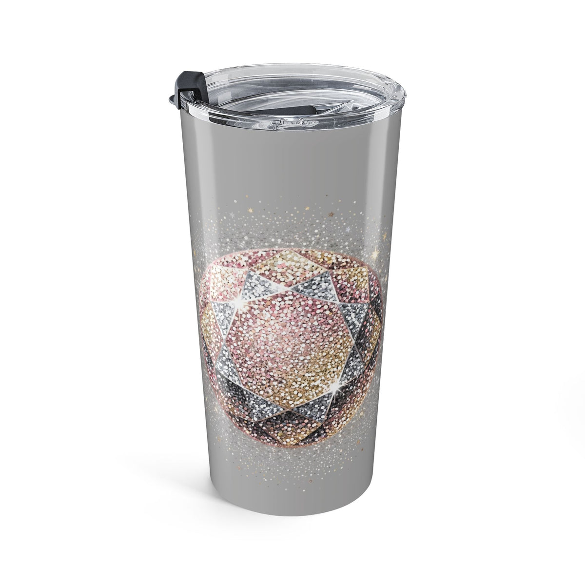 Glittery Light Grey Tumbler 20oz