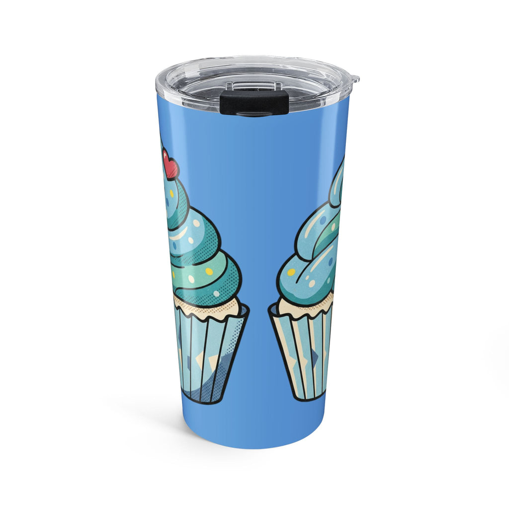 Cupcake Tumbler Light Blue 20oz — Blue Sweet Treats Insulated Travel Mug