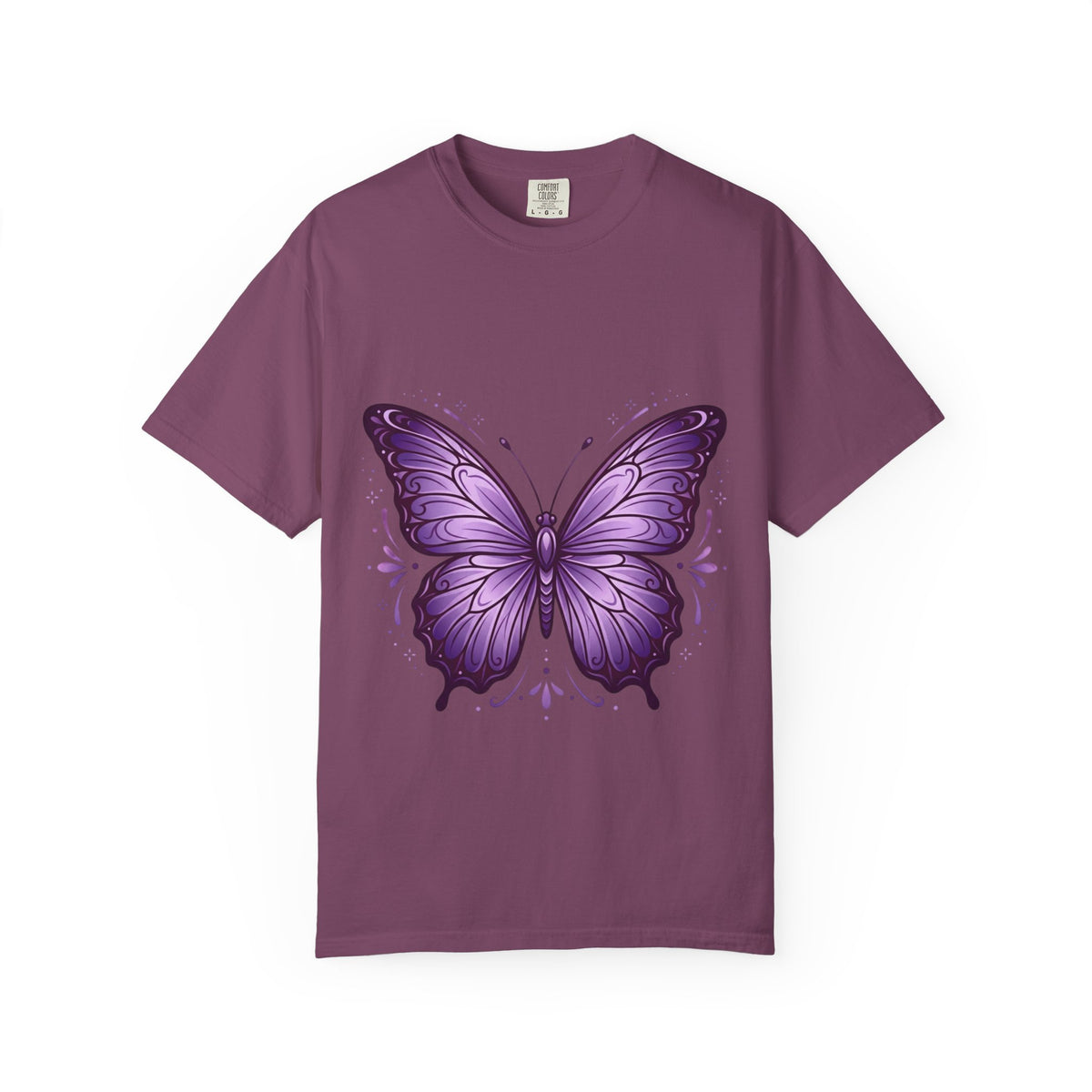 Purple Butterfly T-Shirt — Elegant Monarch Graphic Tee