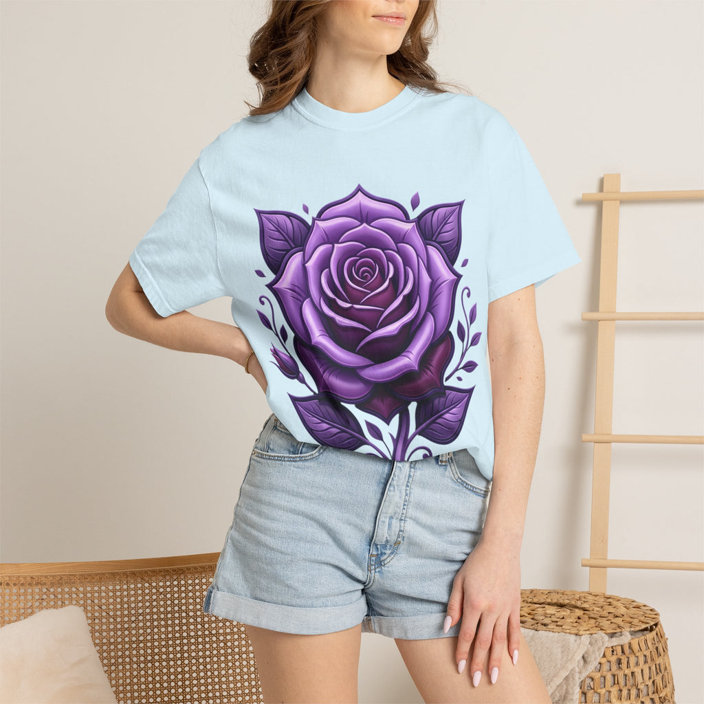 Purple Rose Graphic T-Shirt