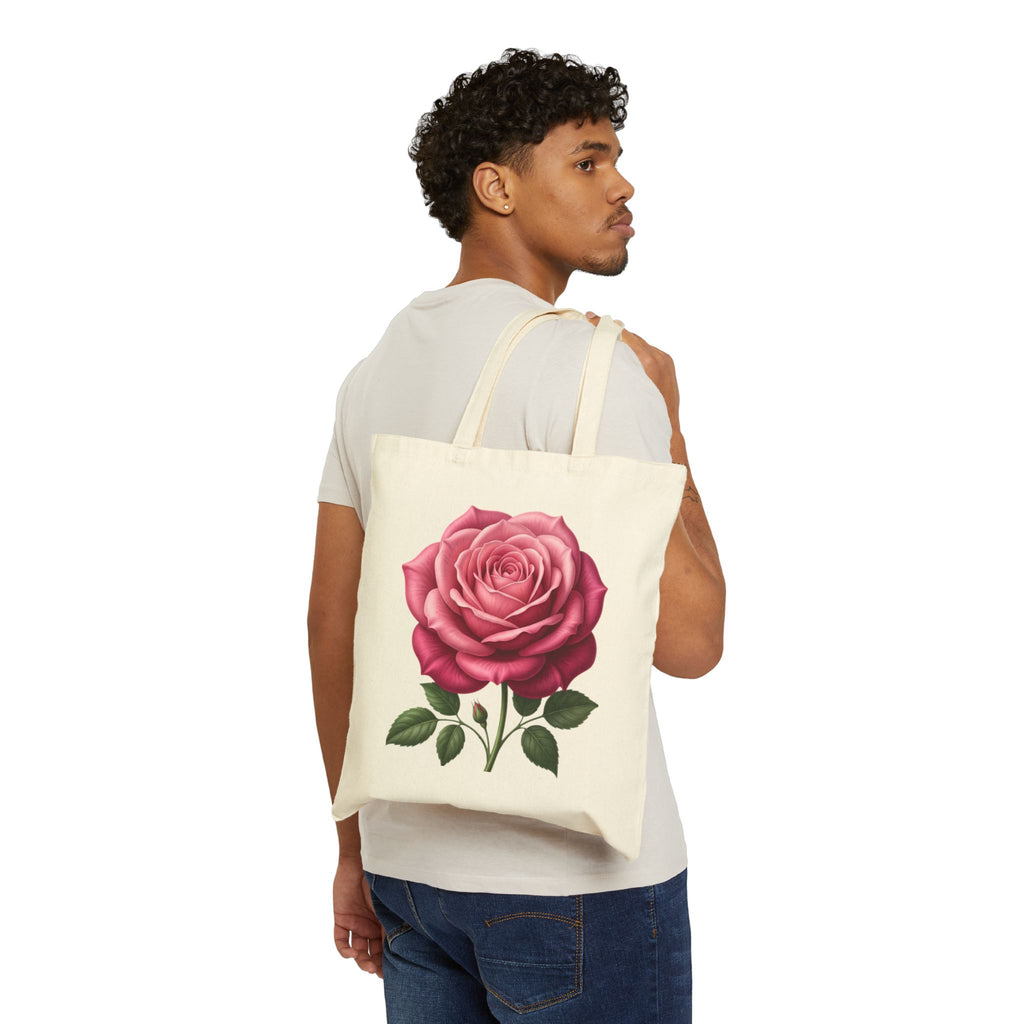 Rose Vintage Canvas Tote Bag