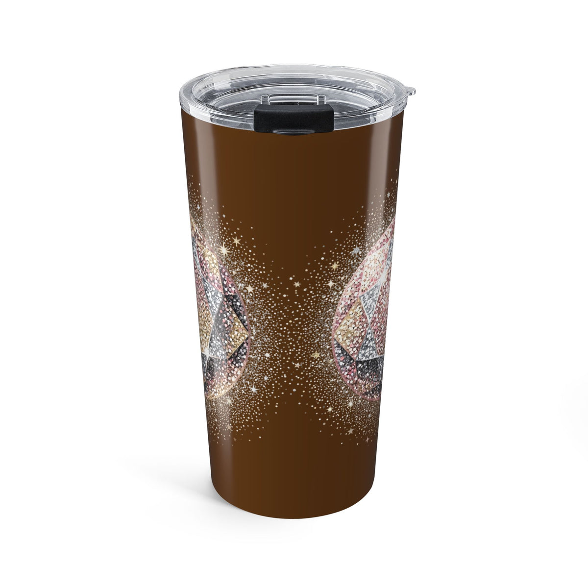 Glittery Dark Brown Tumbler 20oz