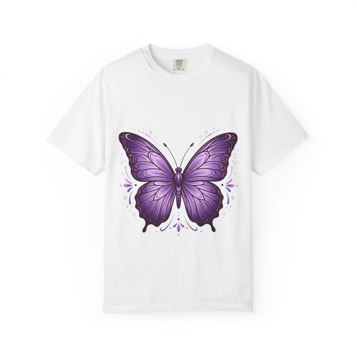 Purple Butterfly T-Shirt — Elegant Monarch Graphic Tee