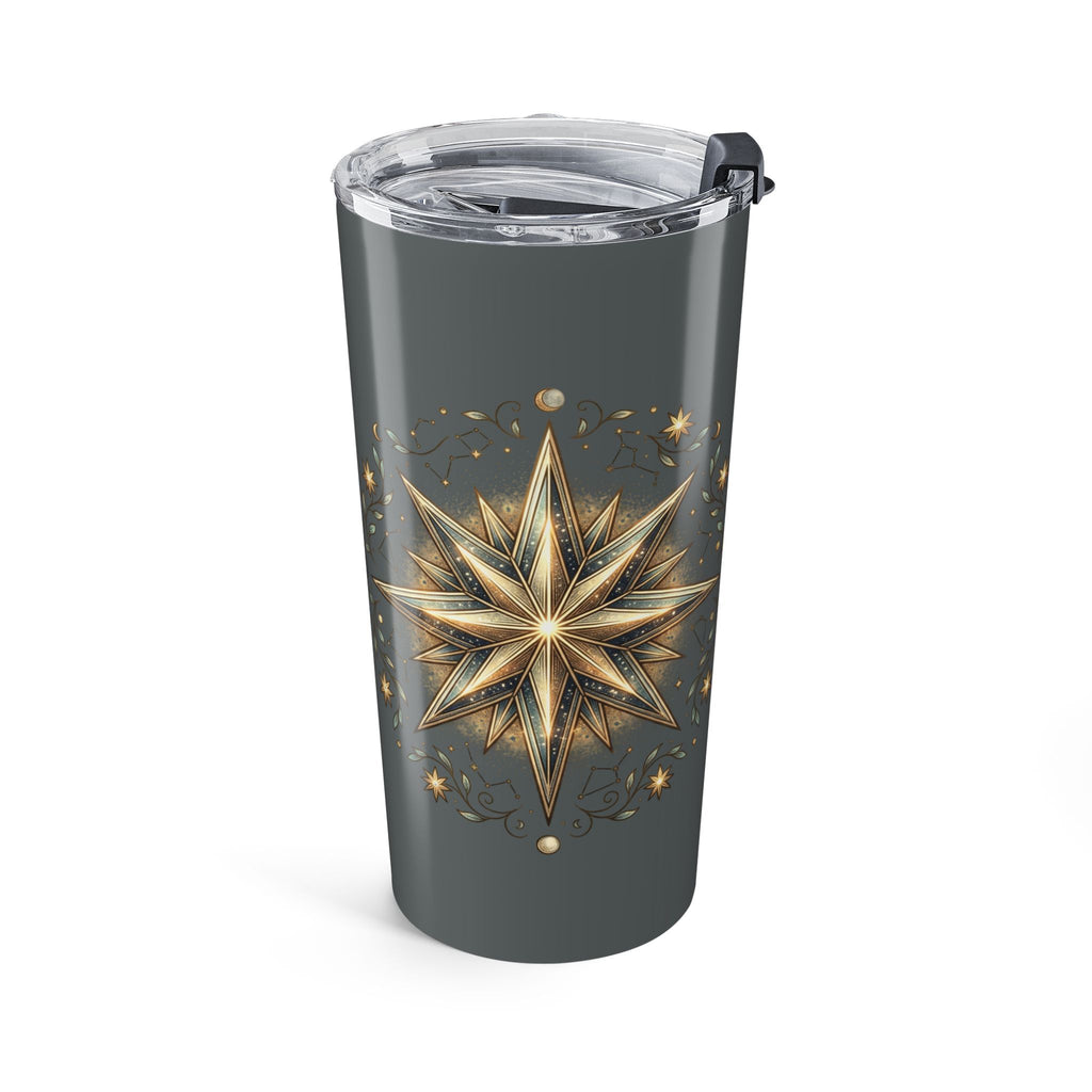 Star Print Dark Grey Insulated Tumbler 20oz