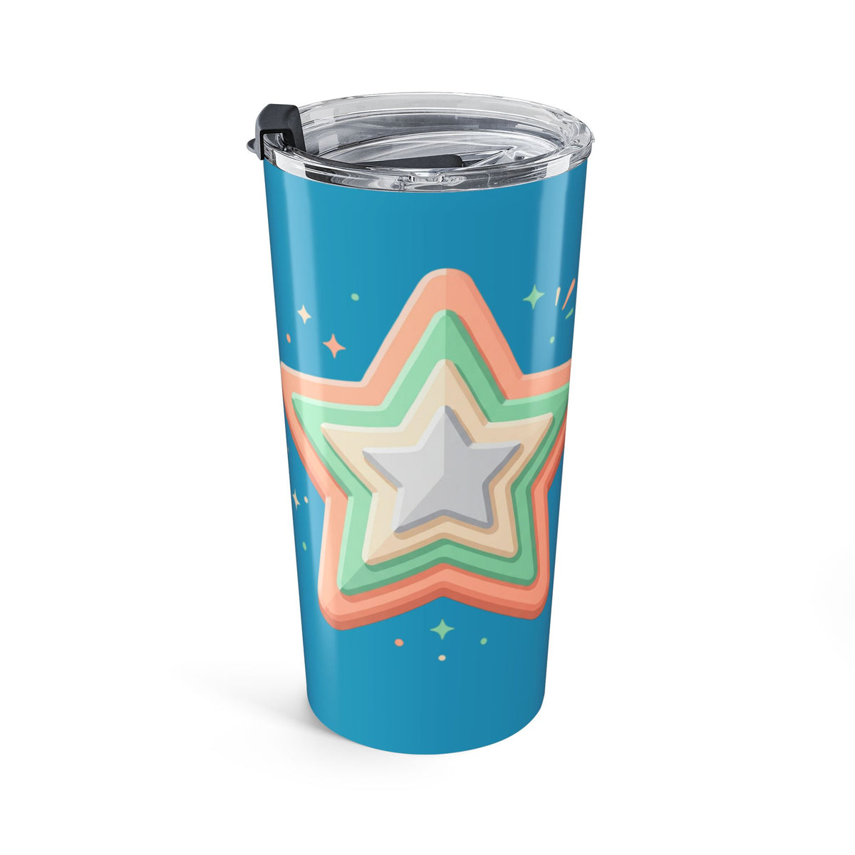 Star Design Tumbler 20oz Turquoise