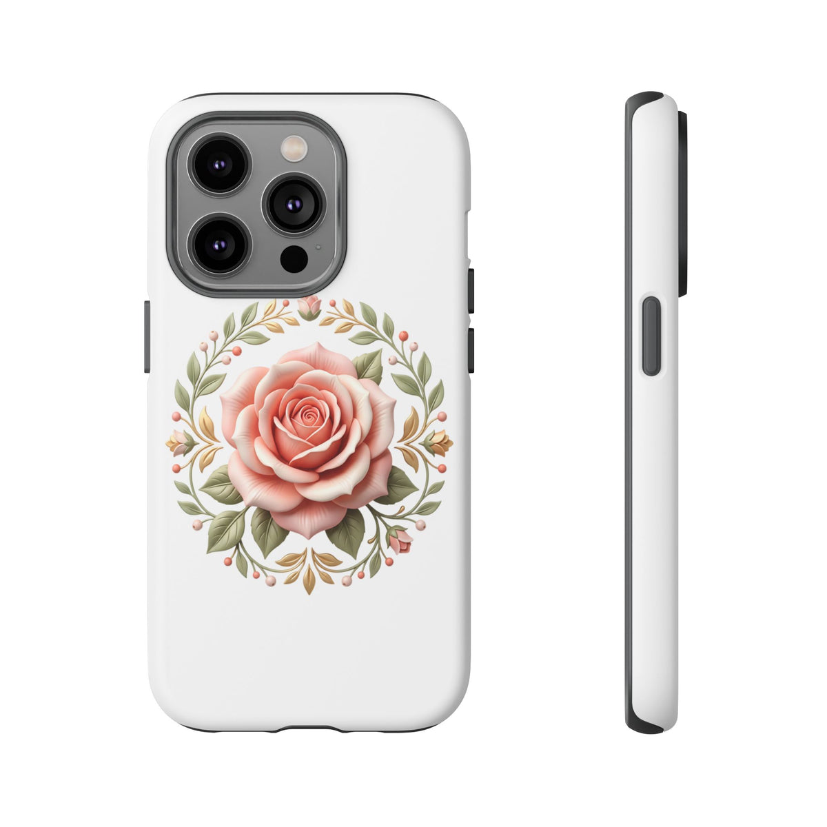 Floral Rose Wreath Tough Phone Case