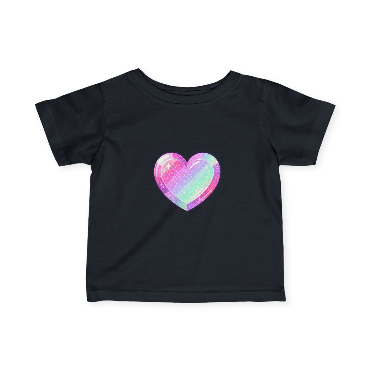 Infant Tee — Pastel Rainbow Heart Baby Shirt