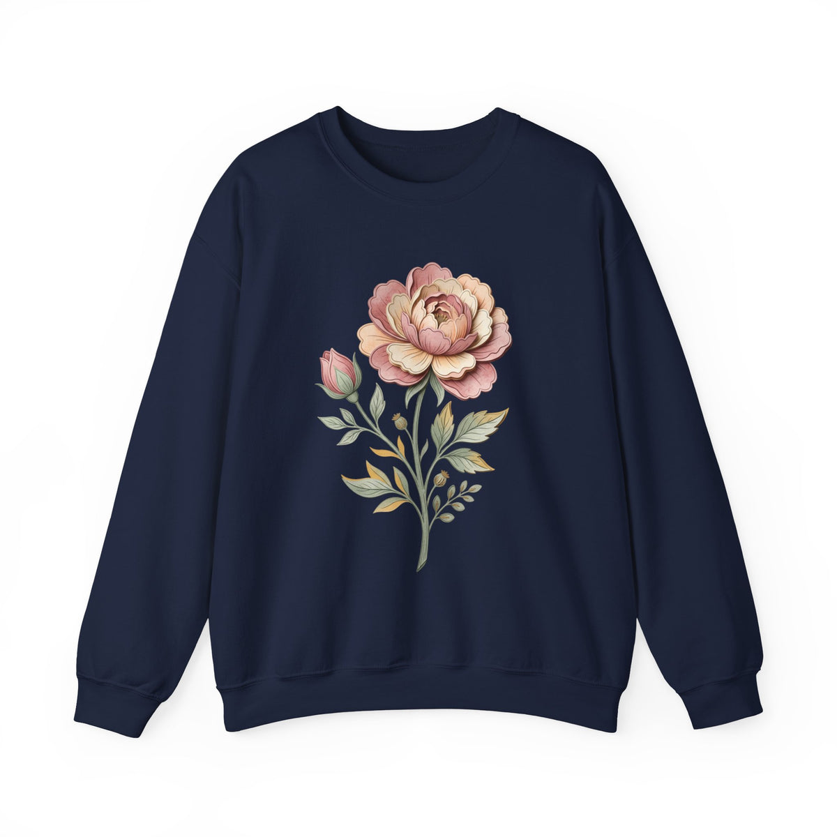 Floral Rose Crewneck Sweatshirt