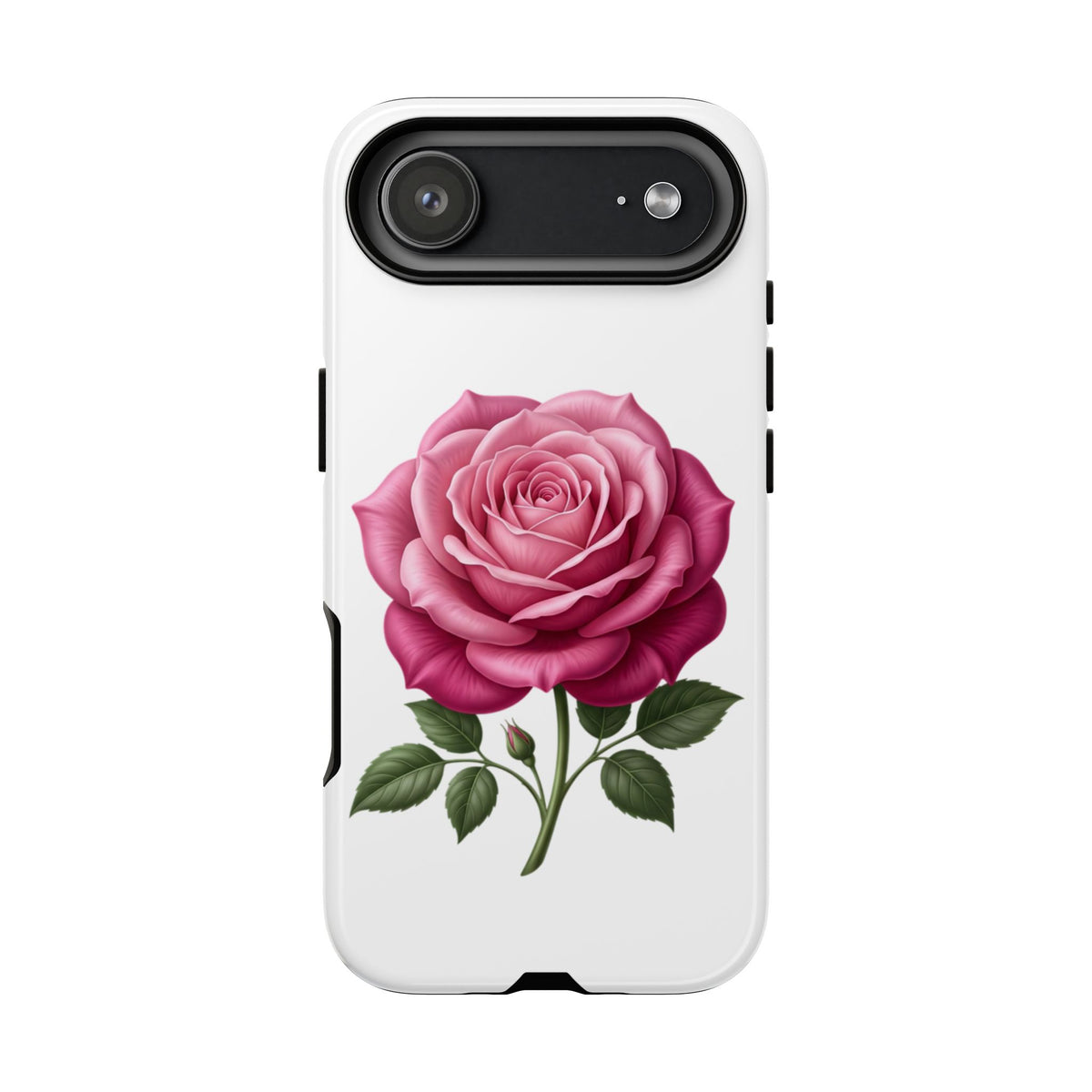 Pink Rose Tough Phone Case — Floral Protective iPhone Cover