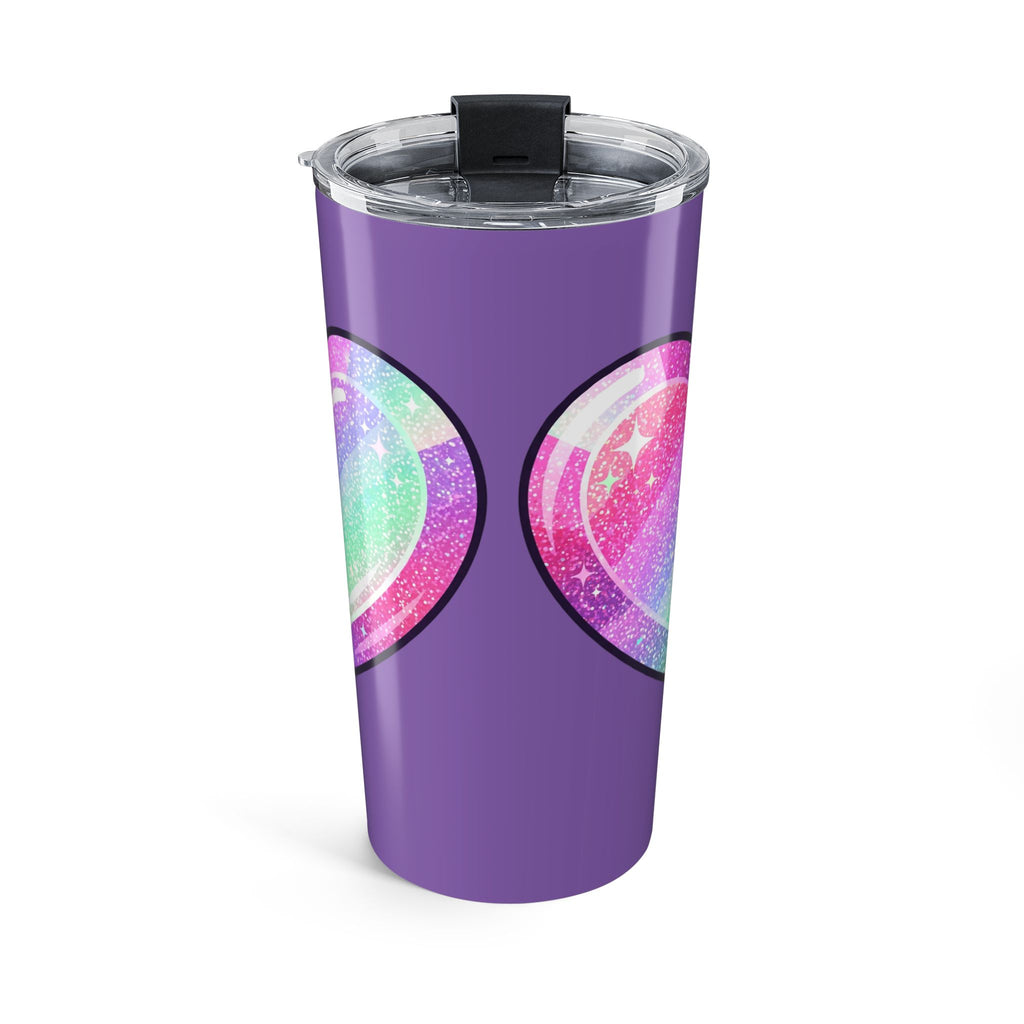 Pastel Glitter Heart Tumbler 20oz- Light Purple