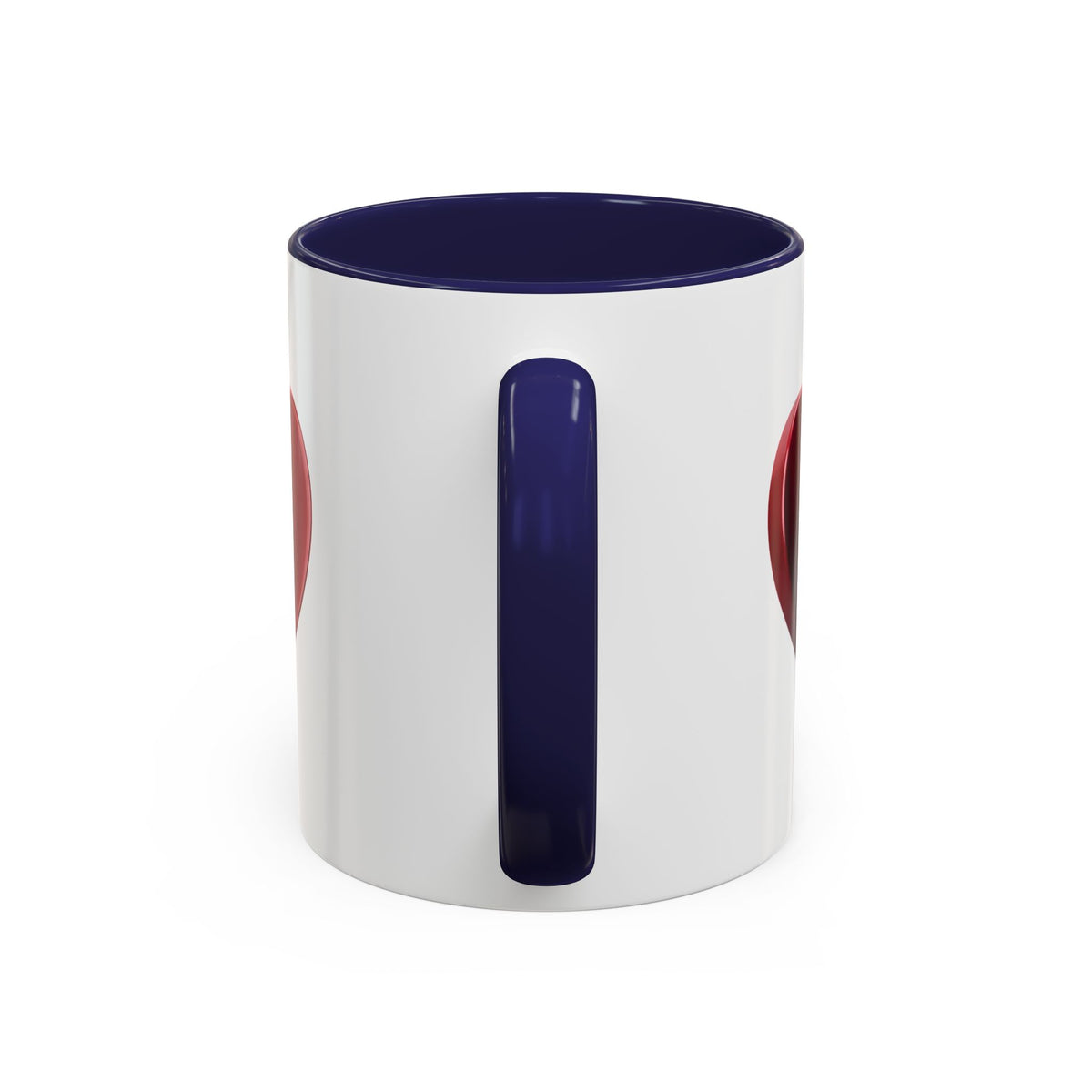 Heart Accent Coffee Mug – Red 3D Heart Design, Valentine’s Day Gift