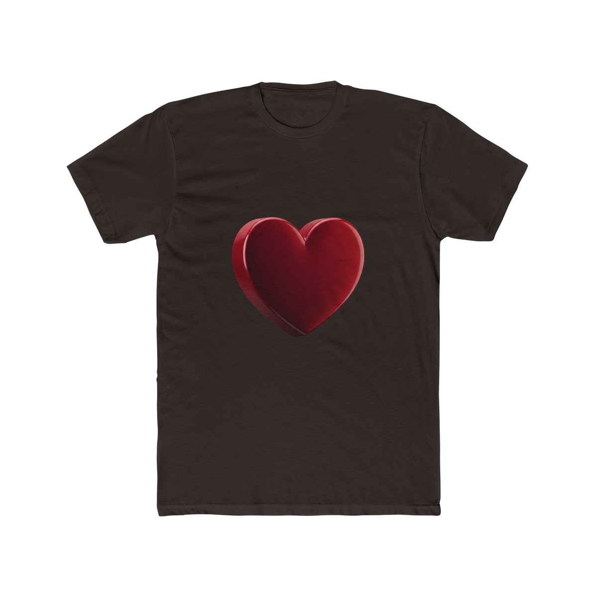 Red Heart Graphic Tee — Minimal Valentine Love Shirt