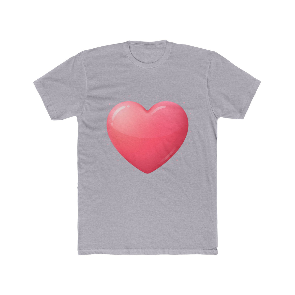 Pink Heart Unisex Cotton Crew Tee