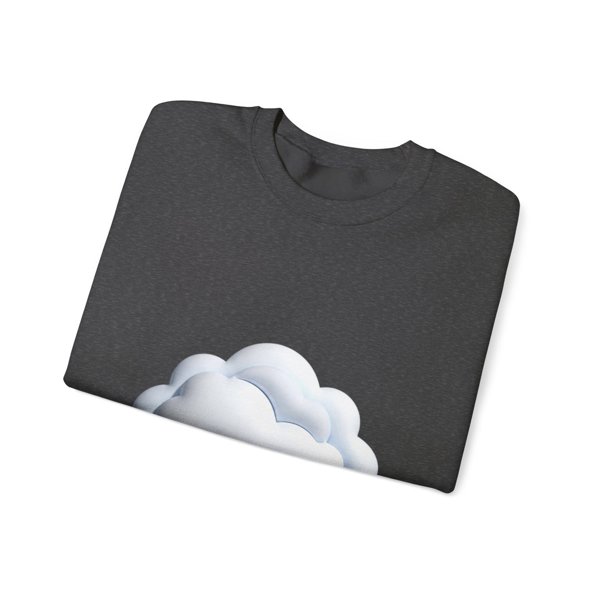 Cloud Graphic Sweatshirt — Soft White Cozy Crewneck