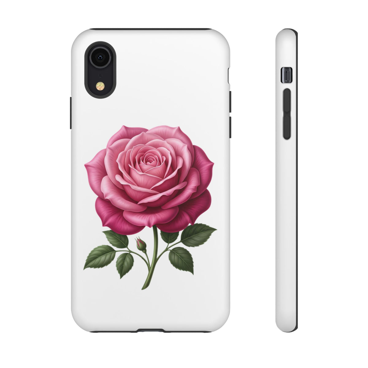 Pink Rose Tough Phone Case — Floral Protective iPhone Cover
