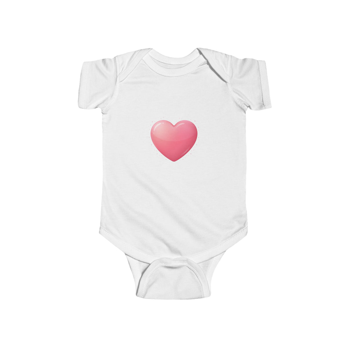 Baby Heart Bodysuit — Pink Heart Infant Onesie (Valentine’s/Newborn Gift)