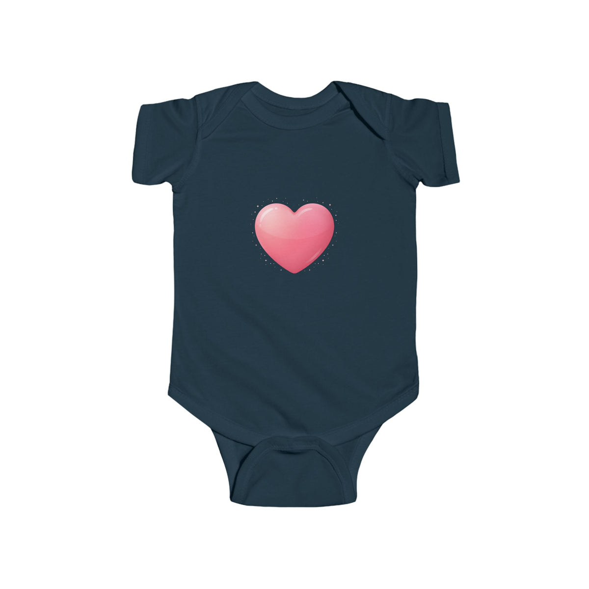 Baby Heart Bodysuit — Pink Heart Infant Onesie (Valentine’s/Newborn Gift)