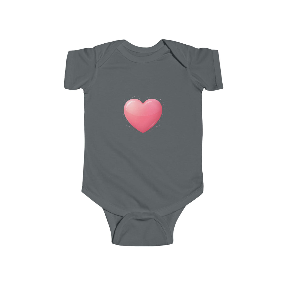 Baby Heart Bodysuit — Pink Heart Infant Onesie (Valentine’s/Newborn Gift)
