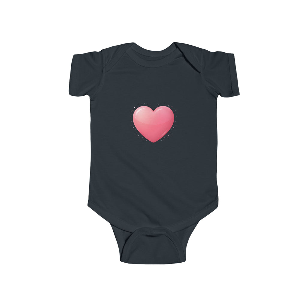 Baby Heart Bodysuit — Pink Heart Infant Onesie (Valentine’s/Newborn Gift)