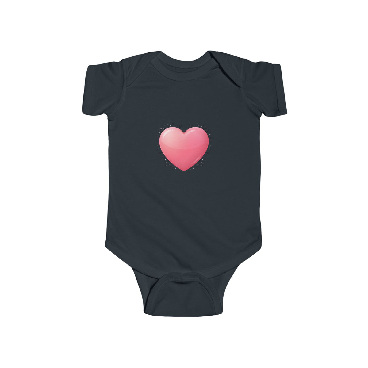 Baby Heart Bodysuit — Pink Heart Infant Onesie (Valentine’s/Newborn Gift)