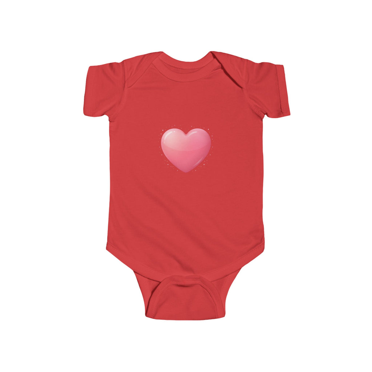 Baby Heart Bodysuit — Pink Heart Infant Onesie (Valentine’s/Newborn Gift)