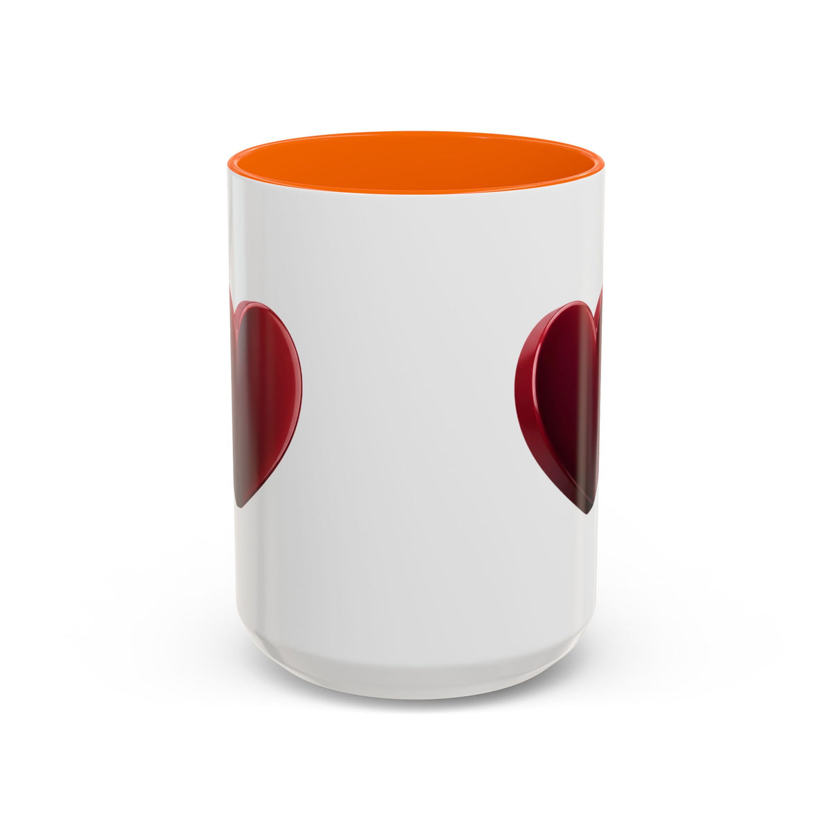 Heart Accent Coffee Mug – Red 3D Heart Design, Valentine’s Day Gift