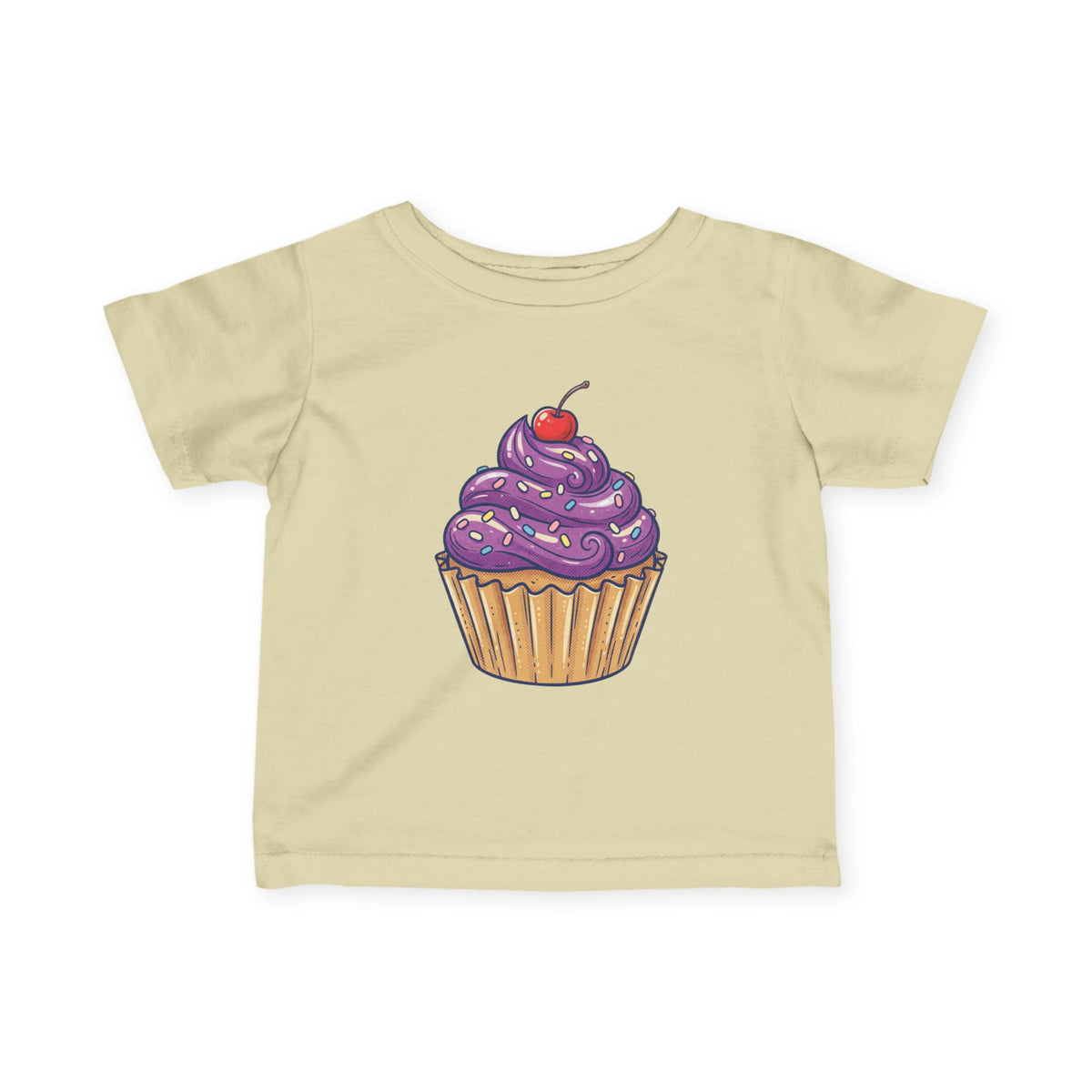 Purple Cupcake Infant Fine Jersey Tee