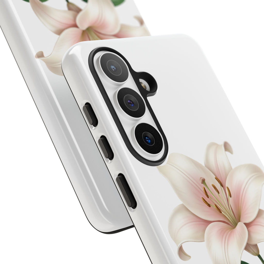 Floral Lily Phone Case — Pink Lily Tough Protective Cover