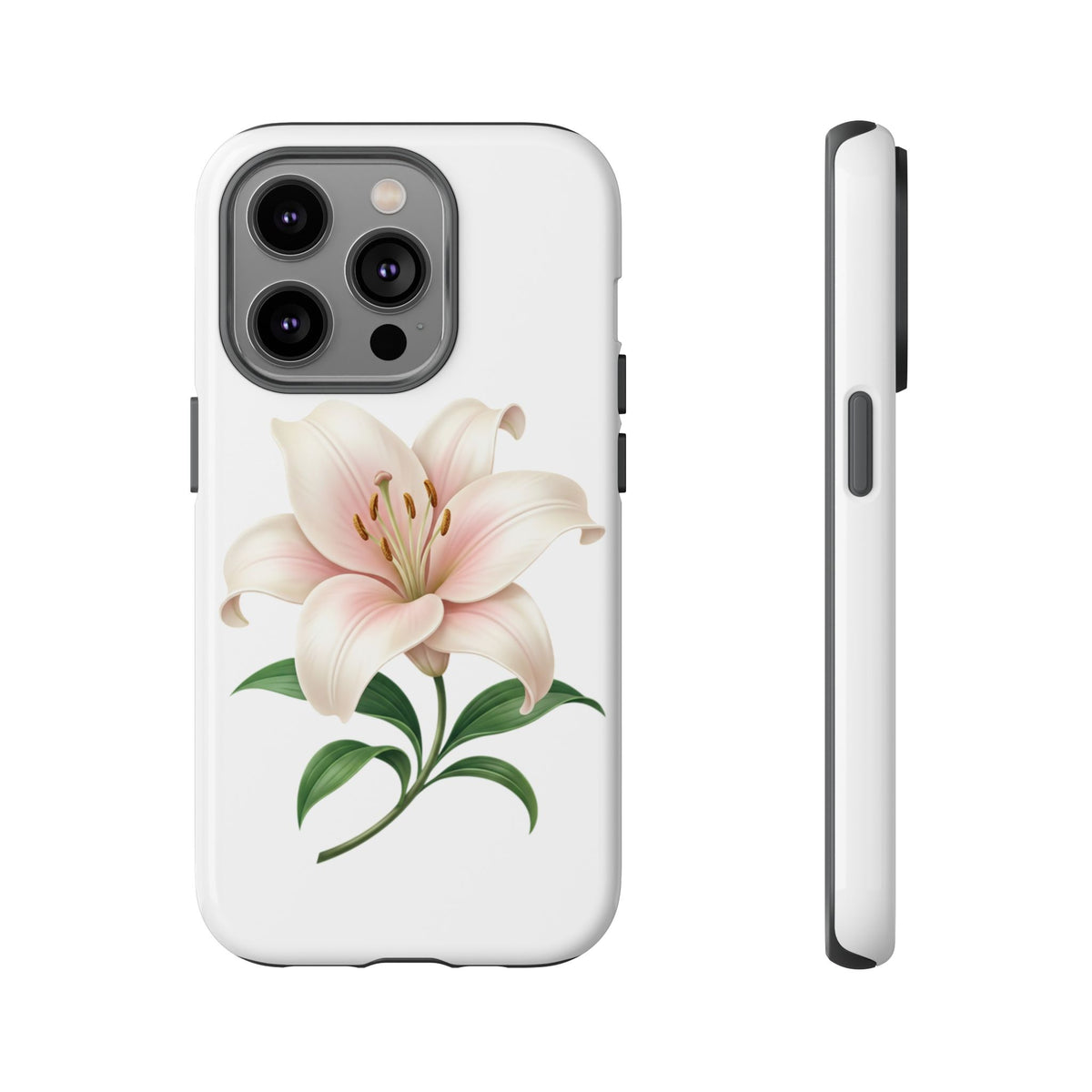 Floral Lily Phone Case — Pink Lily Tough Protective Cover