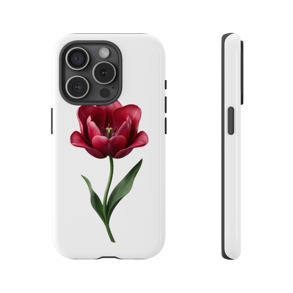 Tulip Floral Tough Phone Case – Protective Blossom iPhone Cover