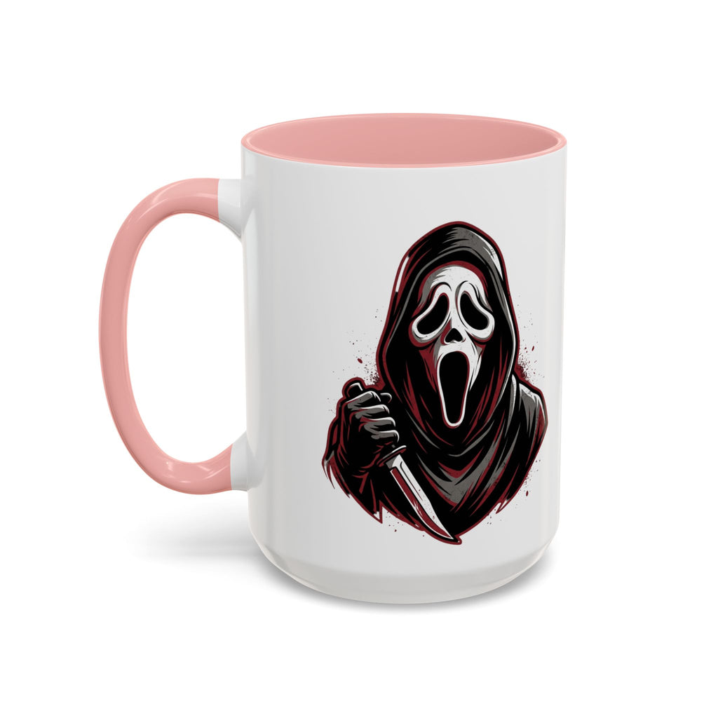 Scream Mask Accent Coffee Mug — Horror Killer Design (11/15oz)