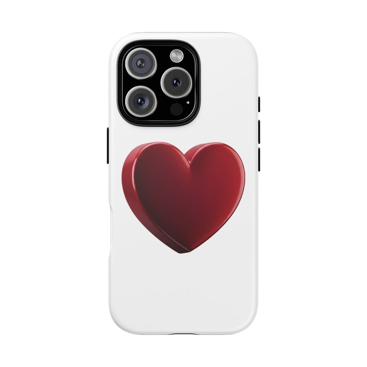 Heart Tough Phone Case - Red 3D Heart Protective Phone Case