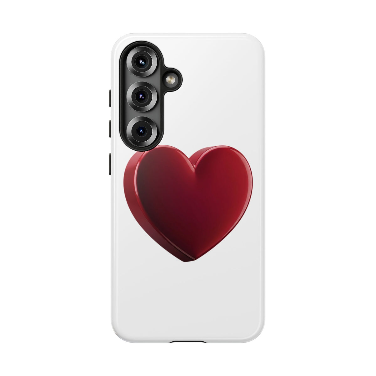 Heart Tough Phone Case - Red 3D Heart Protective Phone Case