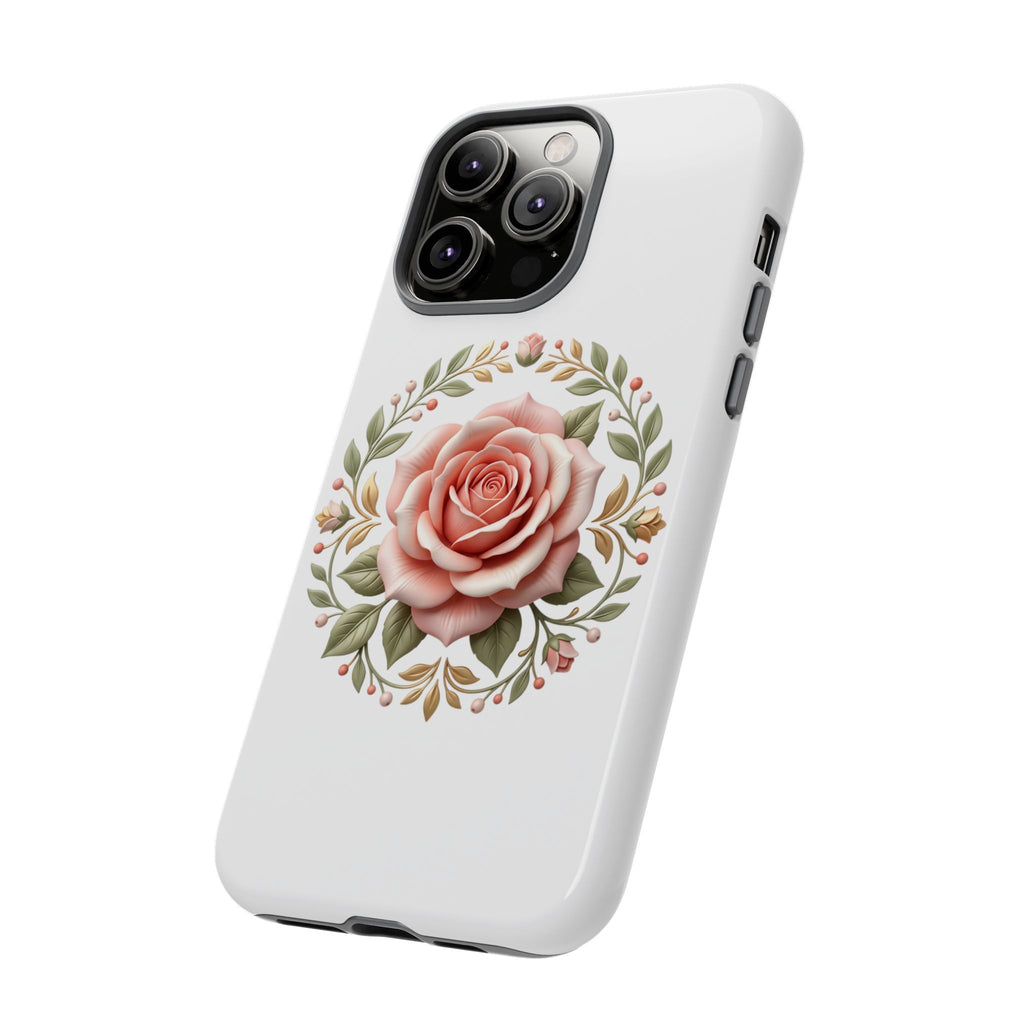 Floral Rose Wreath Tough Phone Case