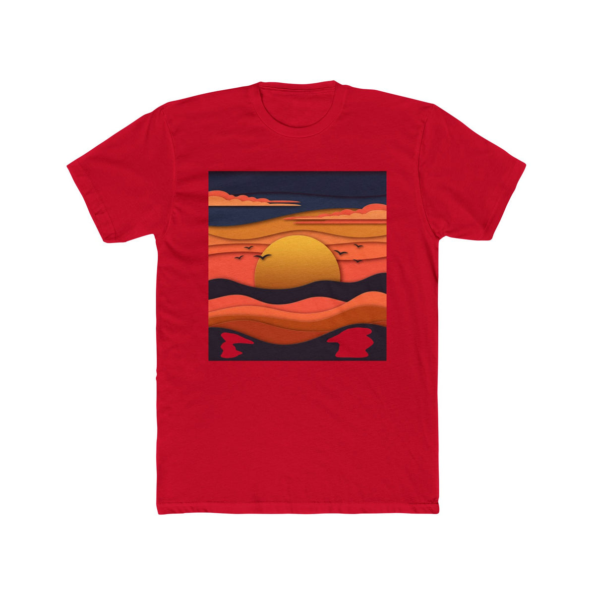 Sunset Waves T-Shirt — Retro Orange Sunset Graphic Tee