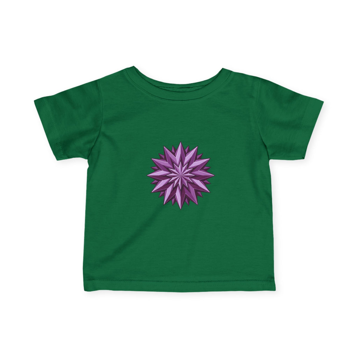 Infant Tee — Purple Starburst Floral Graphic Baby Shirt