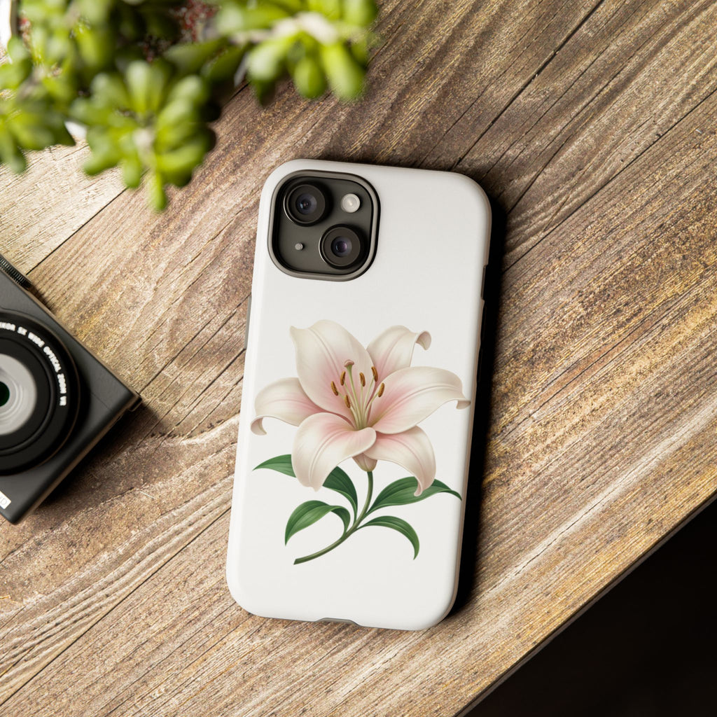Floral Lily Phone Case — Pink Lily Tough Protective Cover