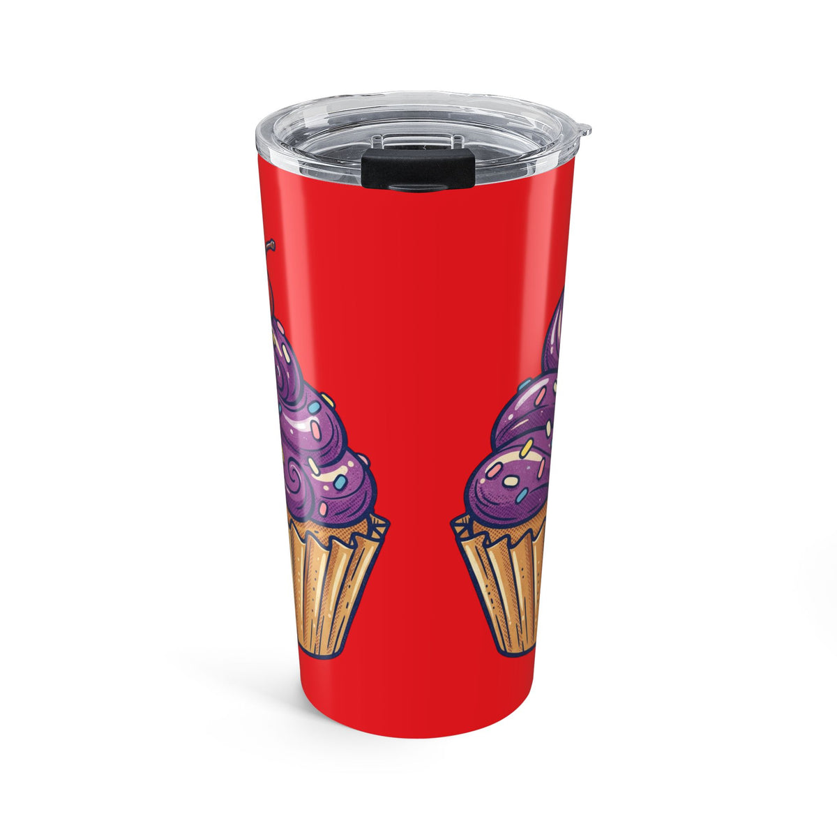 20oz Purple Cupcake Travel Tumbler Red — Insulated Coffee & Tea Cup