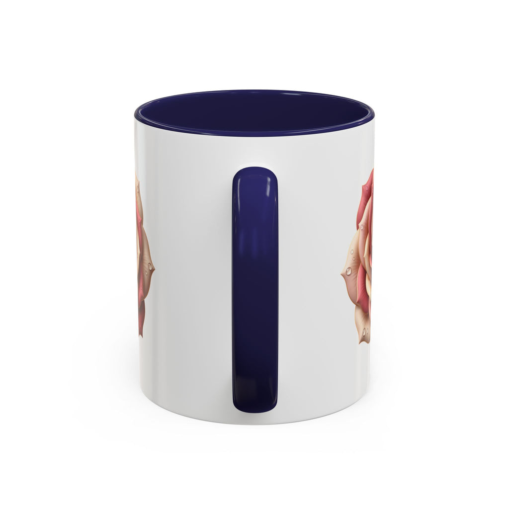 Rose Waterdrop Accent Coffee Mug — Floral 11/15oz